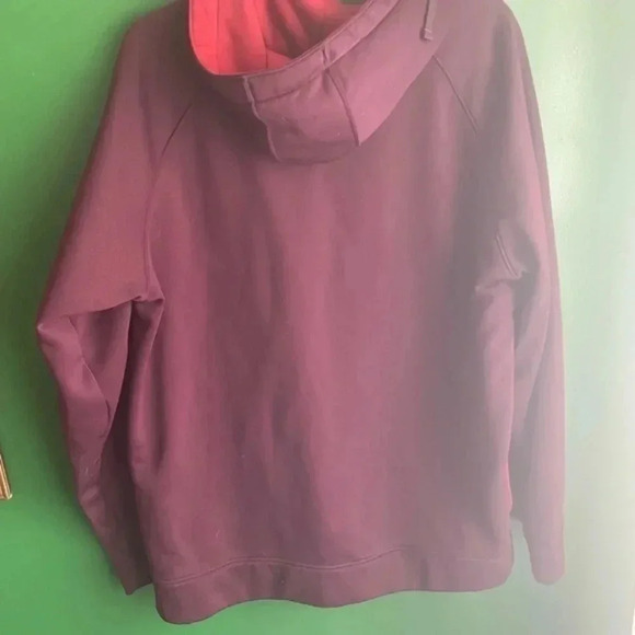 Mens XL Under Armor Hoodie Red Extra Large Full Zipper Zip Up EUC - Picture 4 of 4